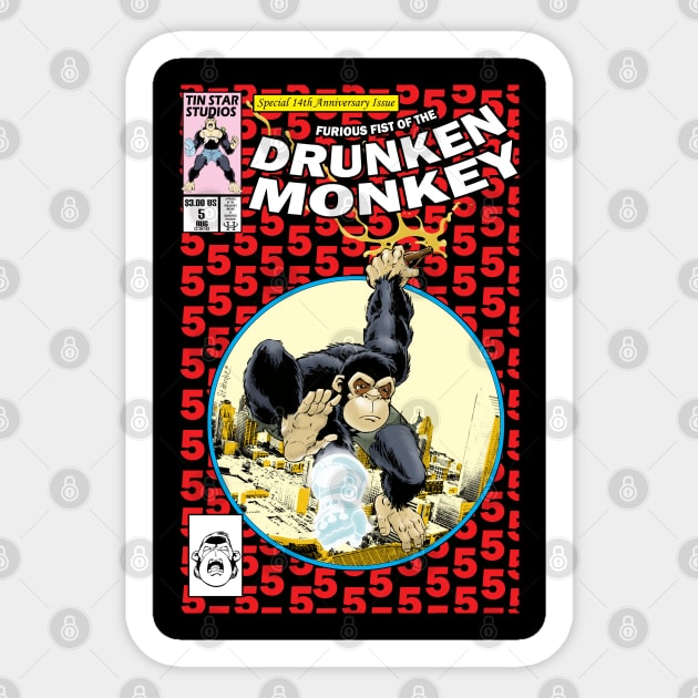 Drunken Monkey #5 Cover Sticker by tinstar1